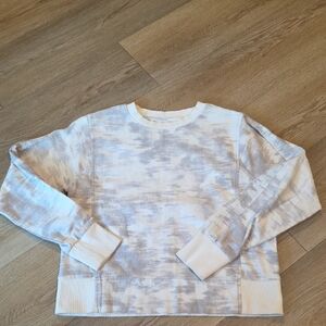 Athleta Cream and Gray Sweatshirt